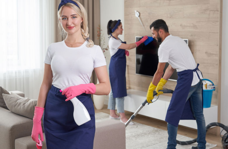 Vindues rengøring i bygning